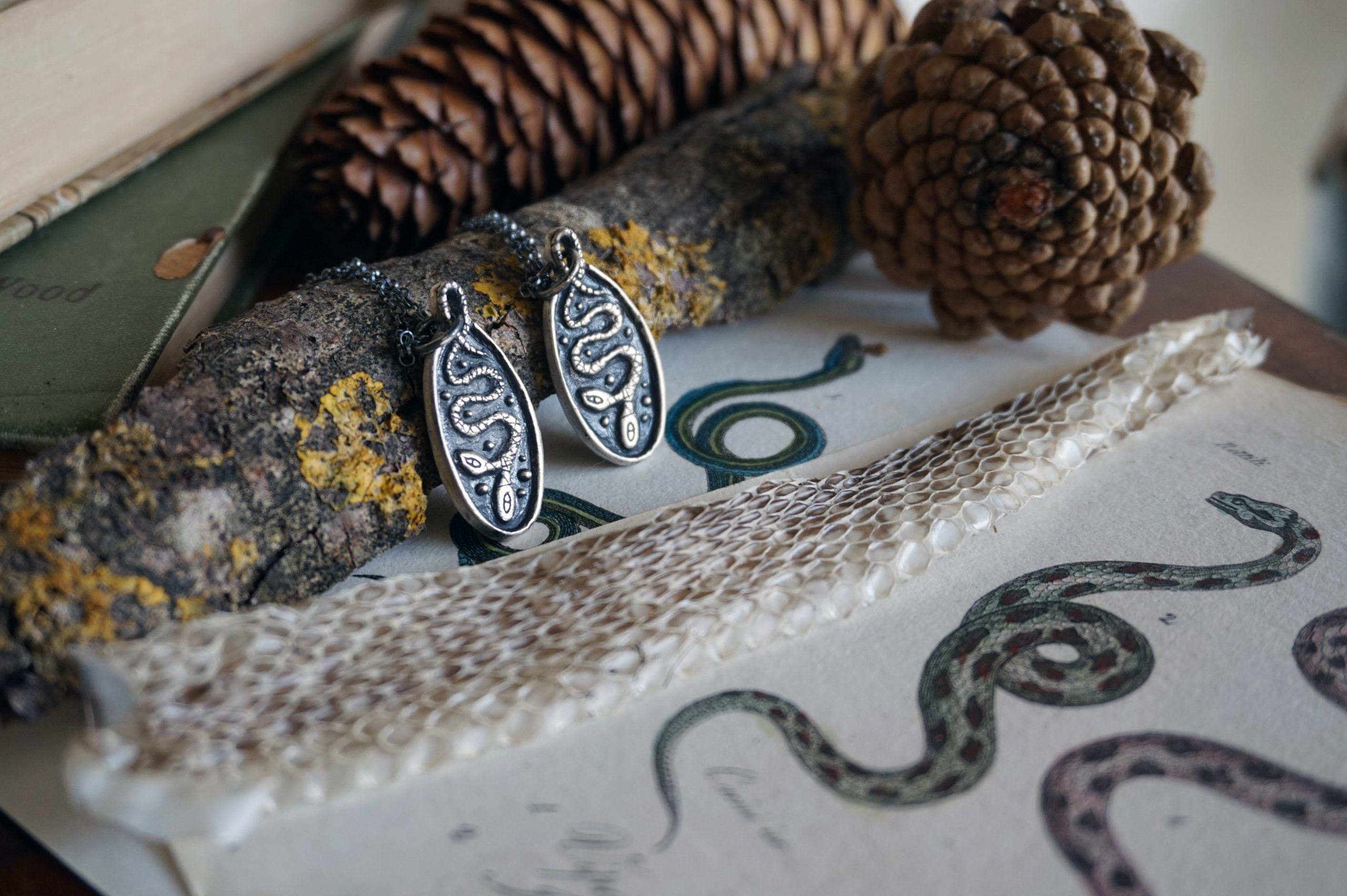 Rustic medal with two-headed snake - pendant (made to order) - Image 11