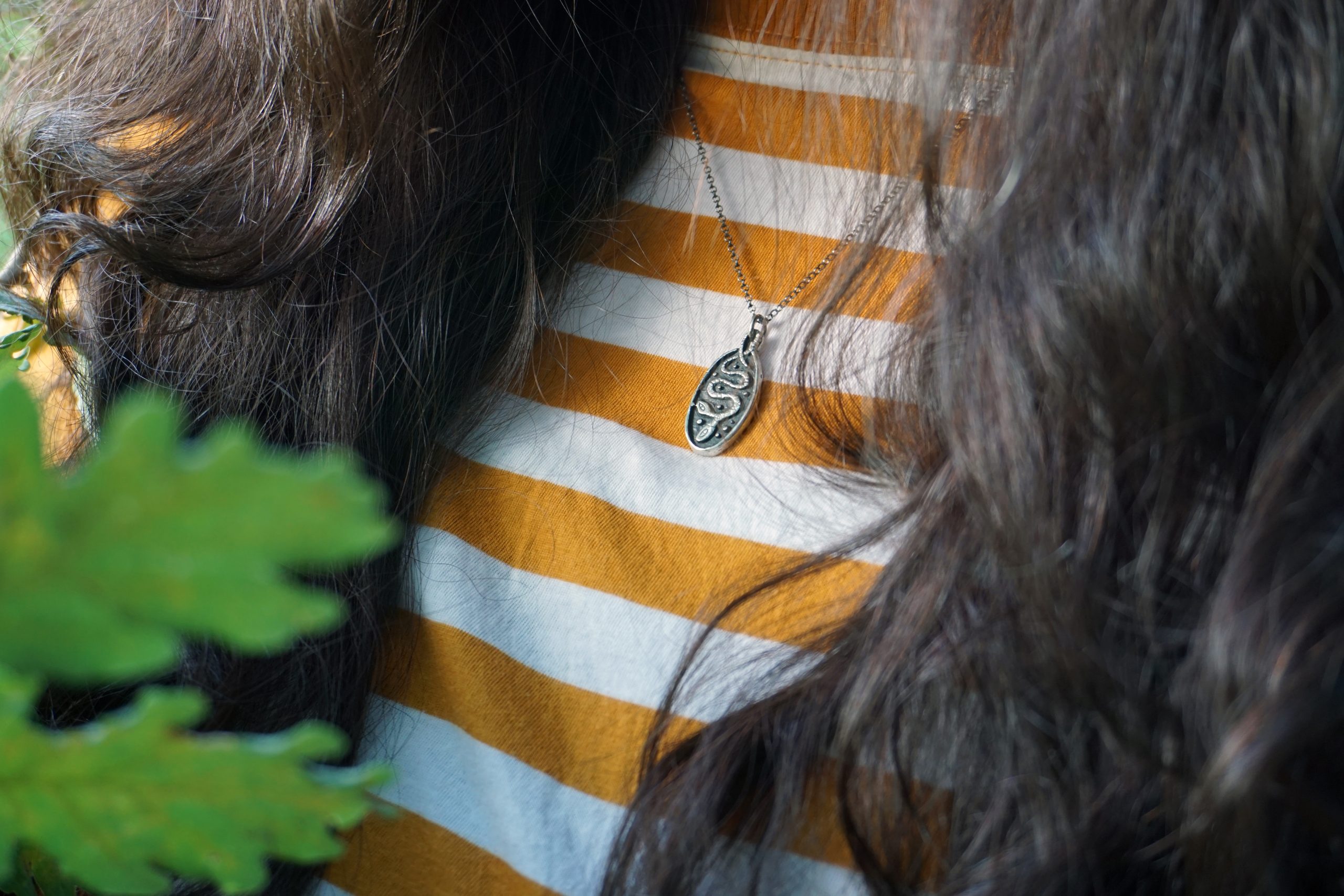 Rustic medal with two-headed snake - pendant (made to order) - Image 3